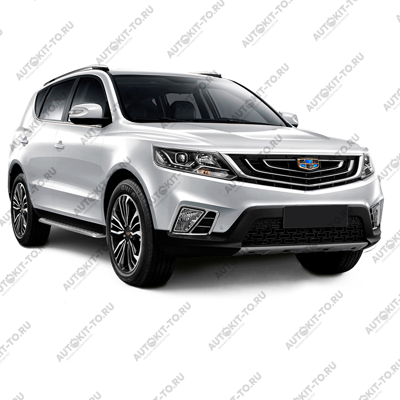 Пороги нержавеющие с анодированой дюралевой площадкой для Geely Emgrand X7 2013-2016+